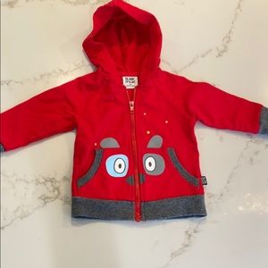 Kids Red and gray zip up
